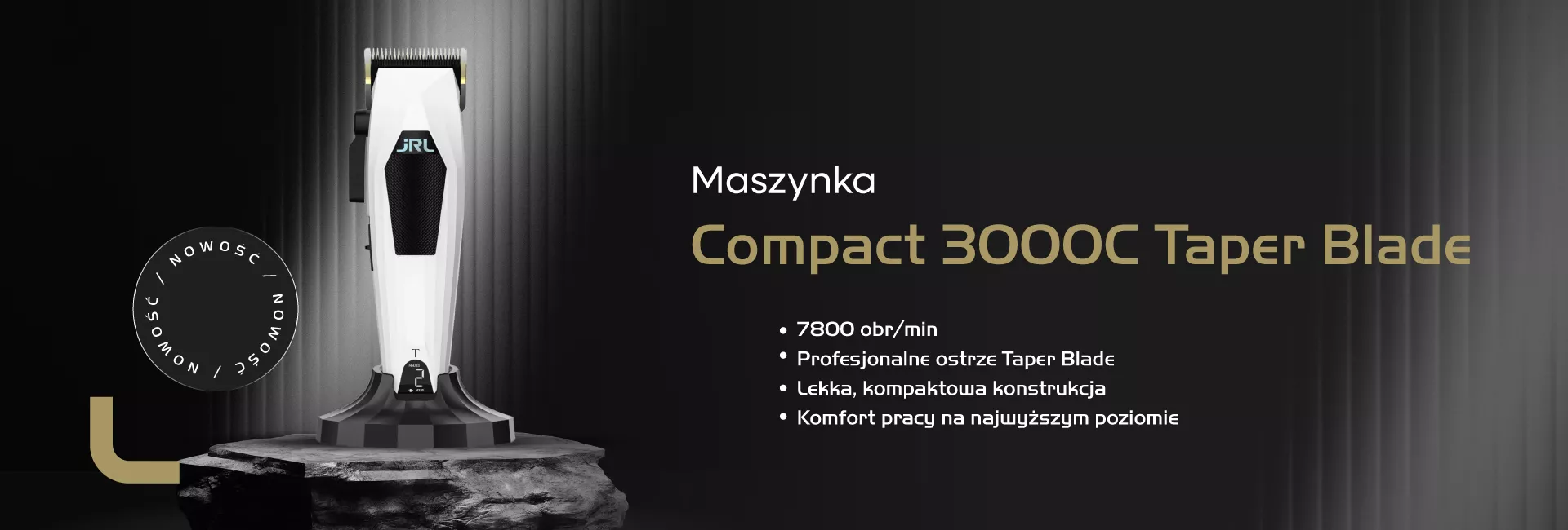 Maszynka JRL Compact 3000C Taper Blade biała